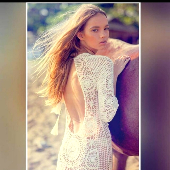 Spell & The Gypsy Margarita Crochet Maxi Dress Rare M/L NWT - Picture 6 of 12